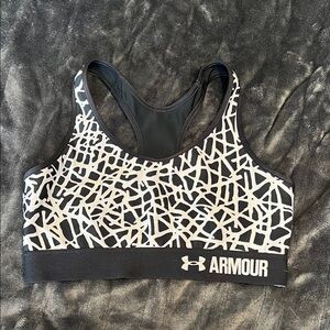 Under Armour Black and White Patterned Bra